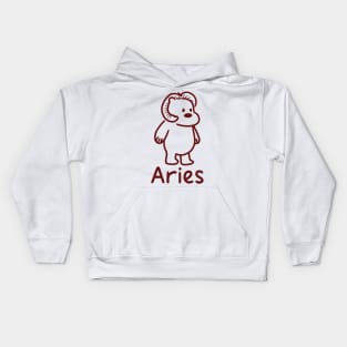 Aries Bear Cute 2 Kids Hoodie